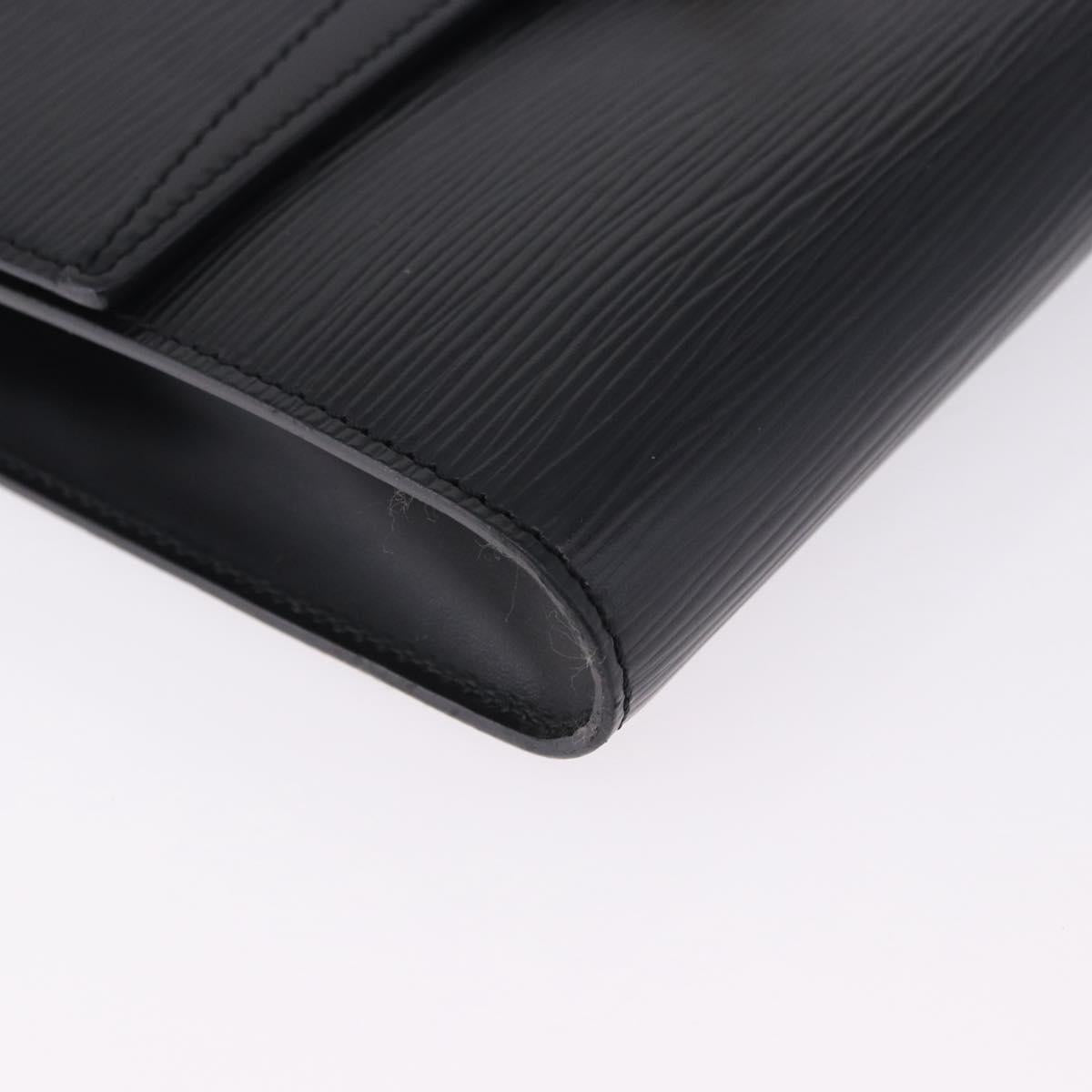 LOUIS VUITTON Epi Pochette Arche Shoulder Bag Black Noir M52572 LV Auth BA15120
