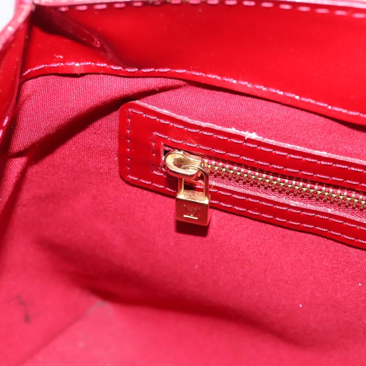 LOUIS VUITTON Monogram Vernis Wilshire PM Bag Pomme D'amour M93642 Auth BA15121