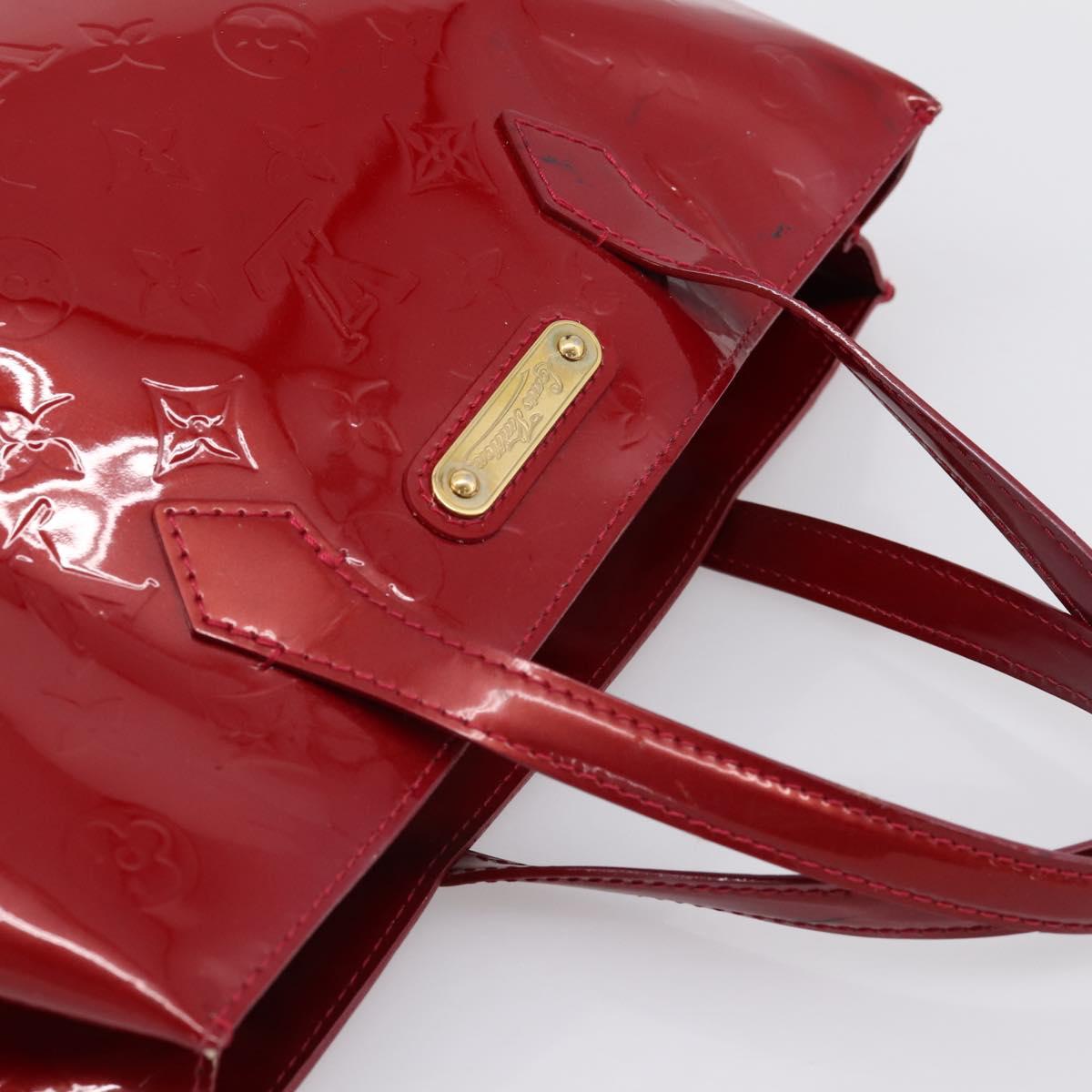 LOUIS VUITTON Monogram Vernis Wilshire PM Bag Pomme D'amour M93642 Auth BA15121