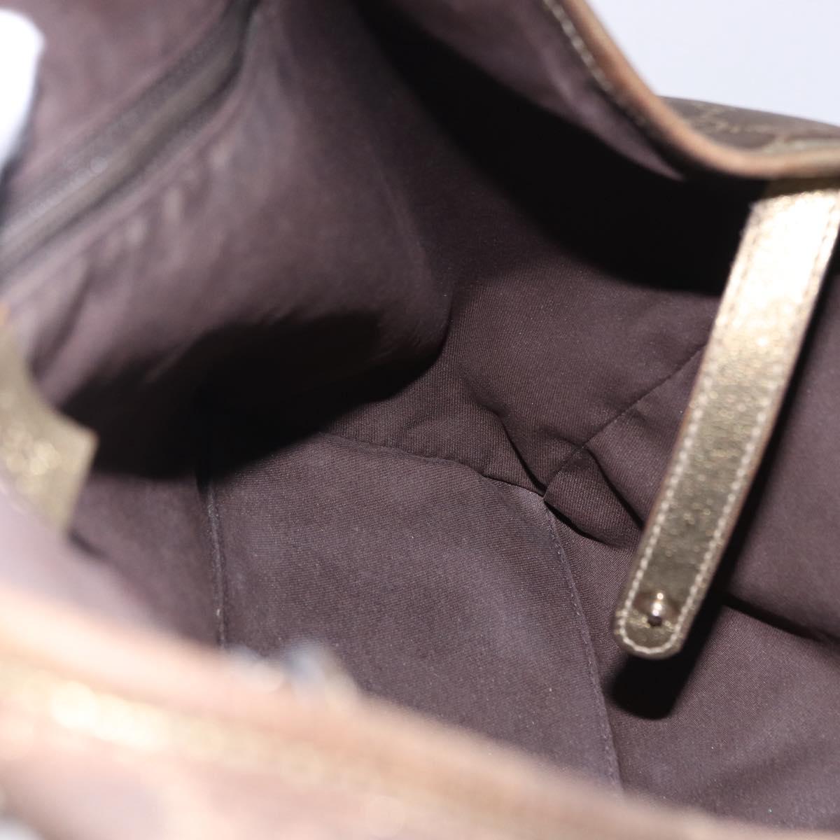 GUCCI GG Canvas Princie Tote Bag Brown Gold 163805 Auth BA15130