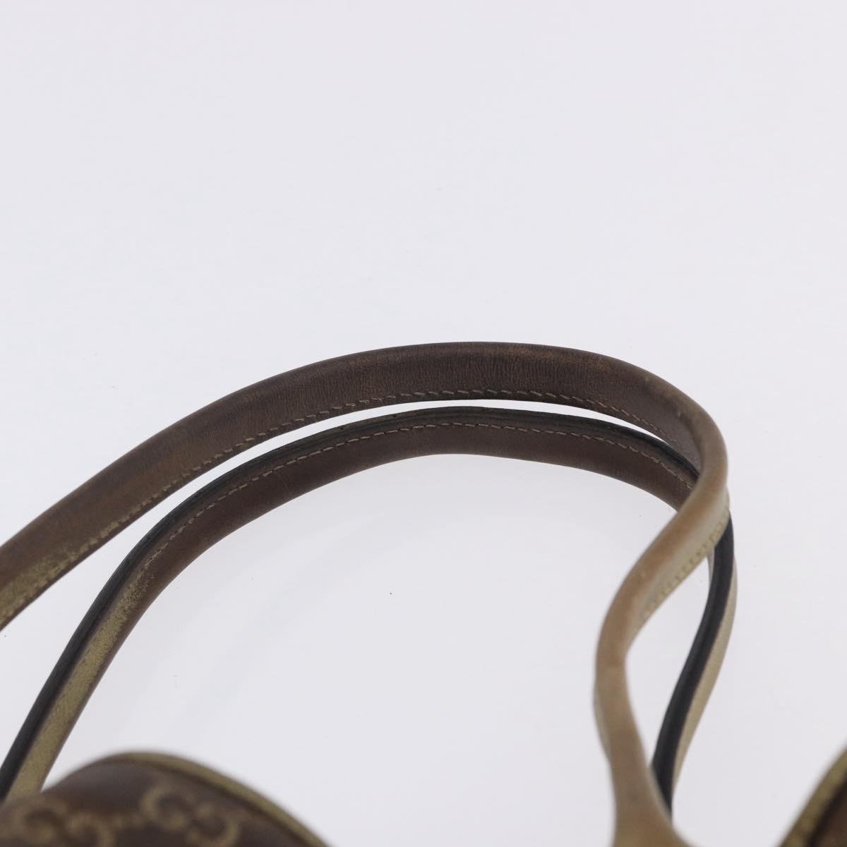 GUCCI GG Canvas Princie Tote Bag Brown Gold 163805 Auth BA15130