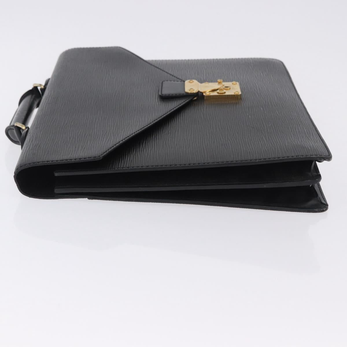LOUIS VUITTON Epi Serviette Conseiller Business Bag Black M54422 LV Auth BA15133
