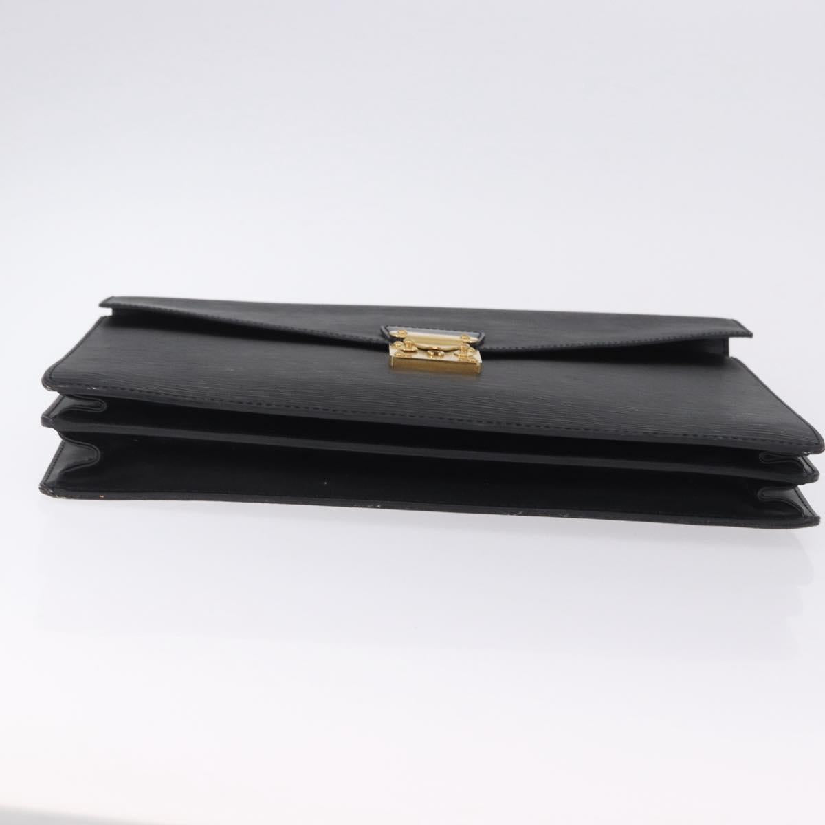 LOUIS VUITTON Epi Serviette Conseiller Business Bag Black M54422 LV Auth BA15133