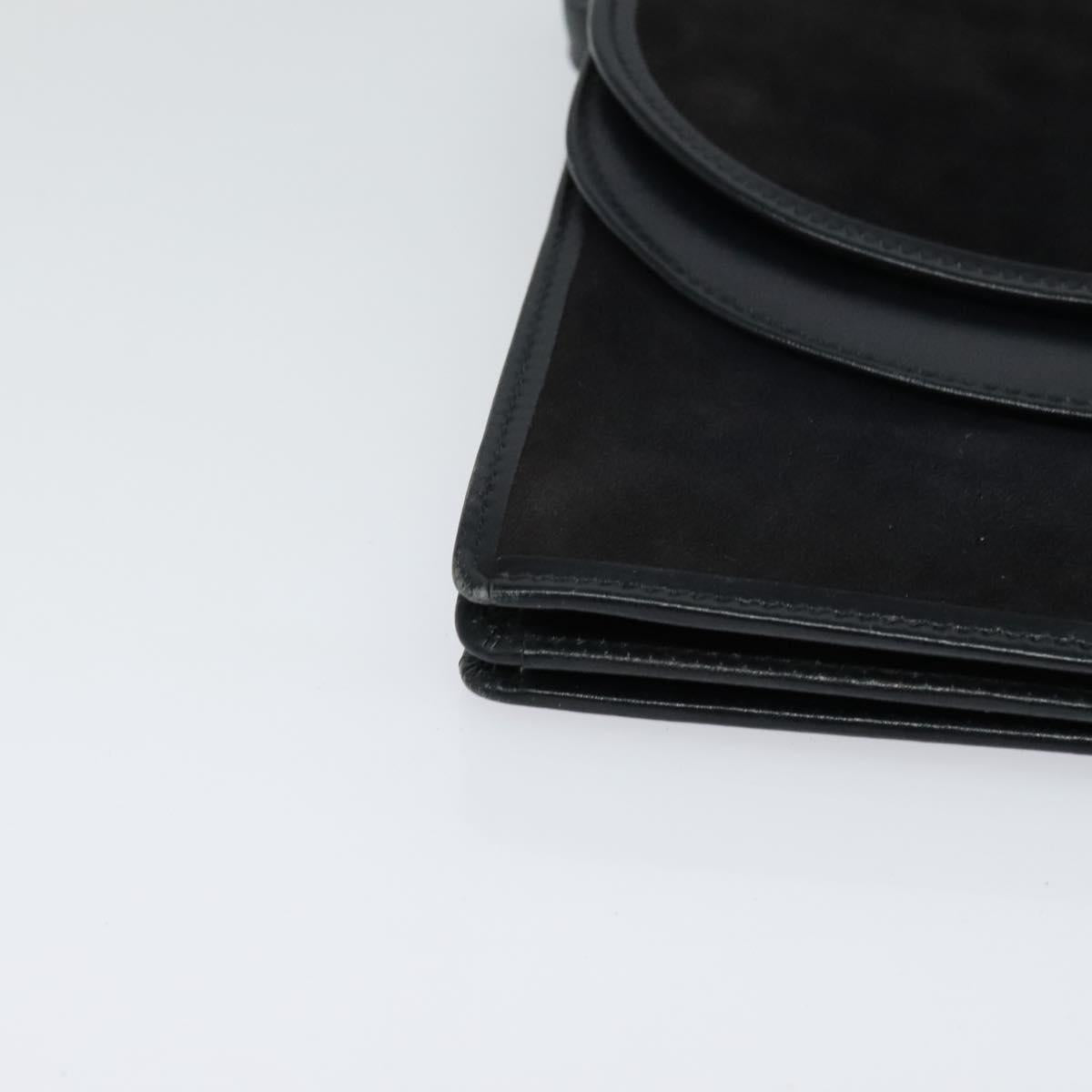 CELINE Shoulder Bag Suede Navy Auth BA1514