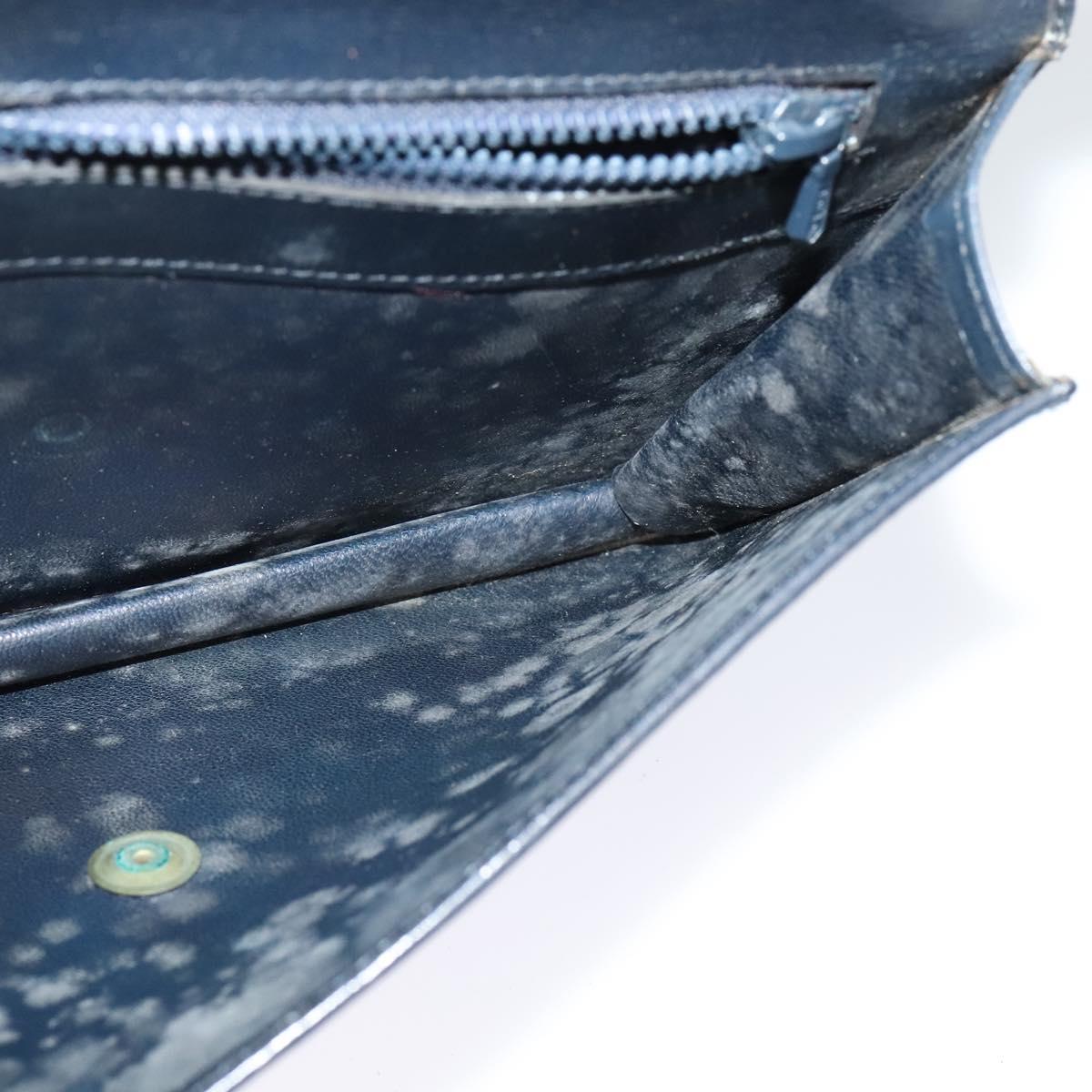 CELINE Shoulder Bag Suede Navy Auth BA1514