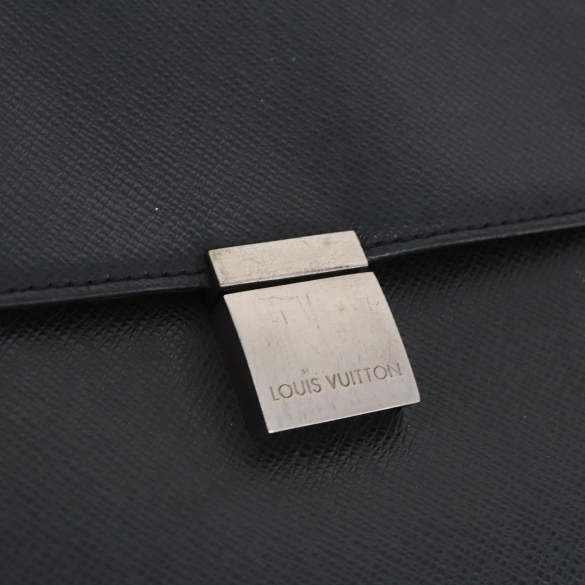 LOUIS VUITTON Taiga Porte Documents Angara Briefcase Ardoise M30772 Auth BA15145