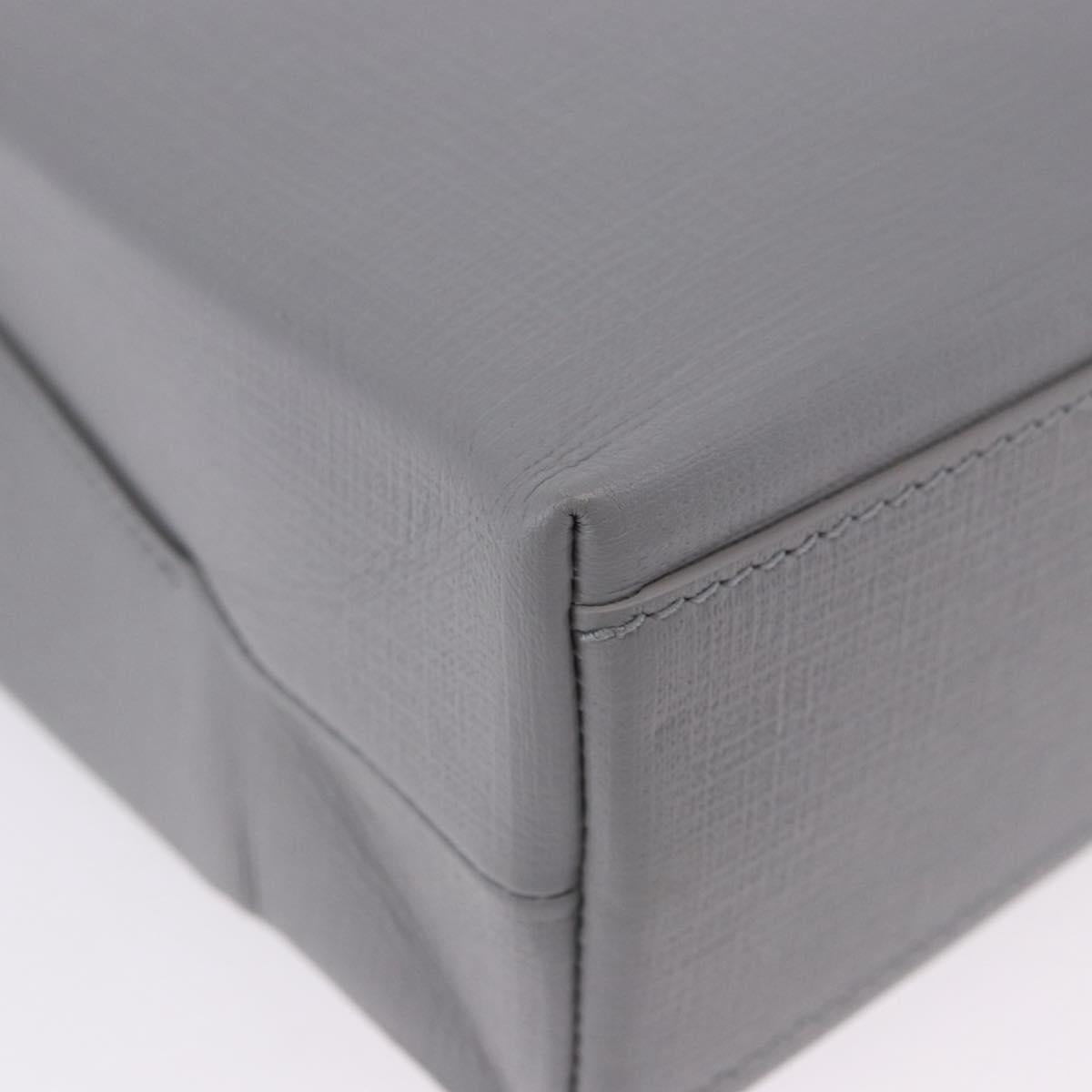 BALENCIAGA Shopping Tote Bag XXS Leather 2way Gray Silver 555140 Auth BA15153V