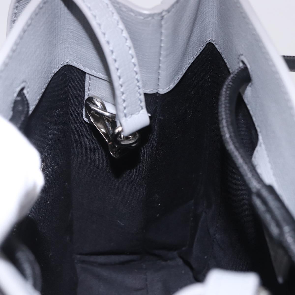 BALENCIAGA Shopping Tote Bag XXS Leather 2way Gray Silver 555140 Auth BA15153V