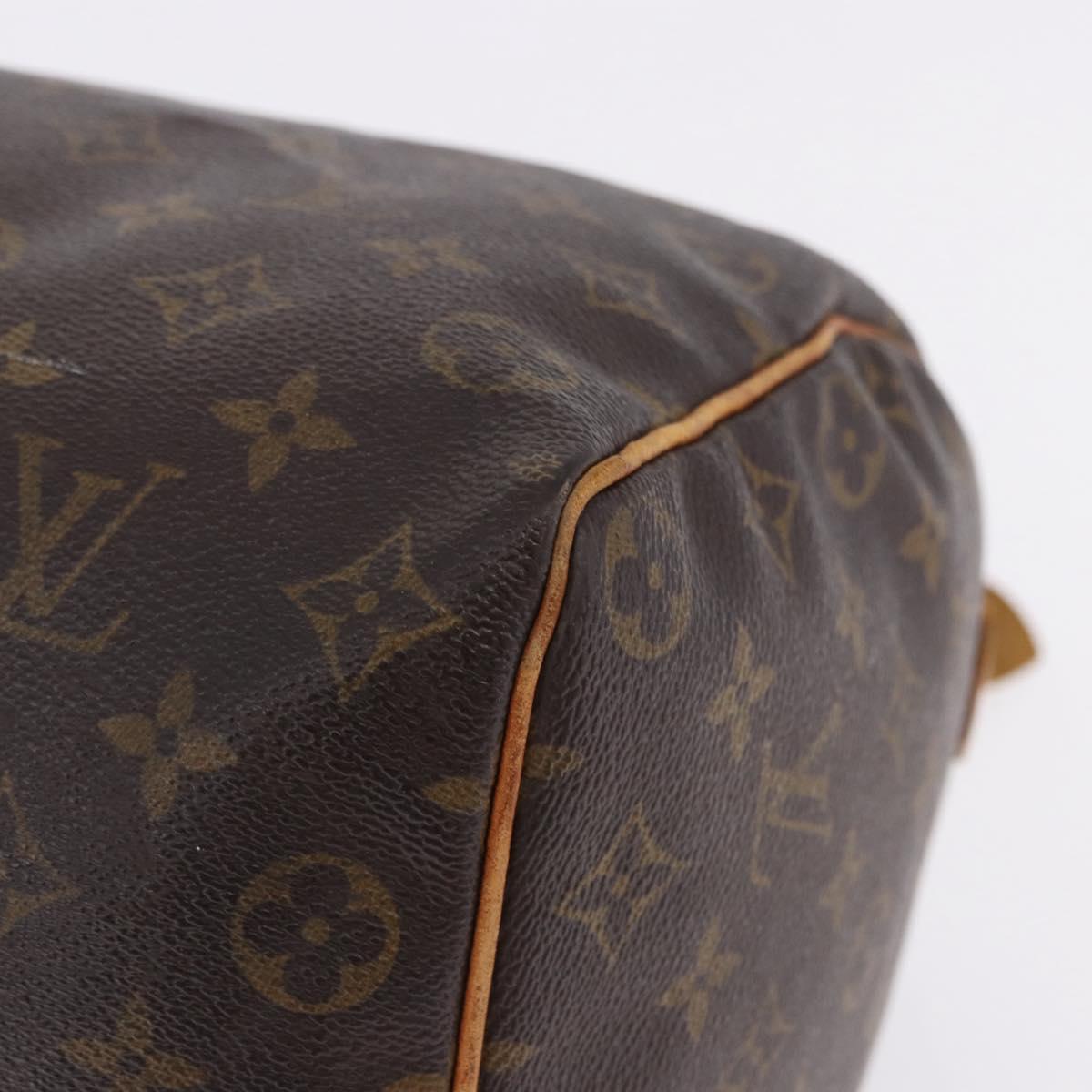 LOUIS VUITTON Monogram Speedy 35 Hand Bag M41524 LV Auth BA15156