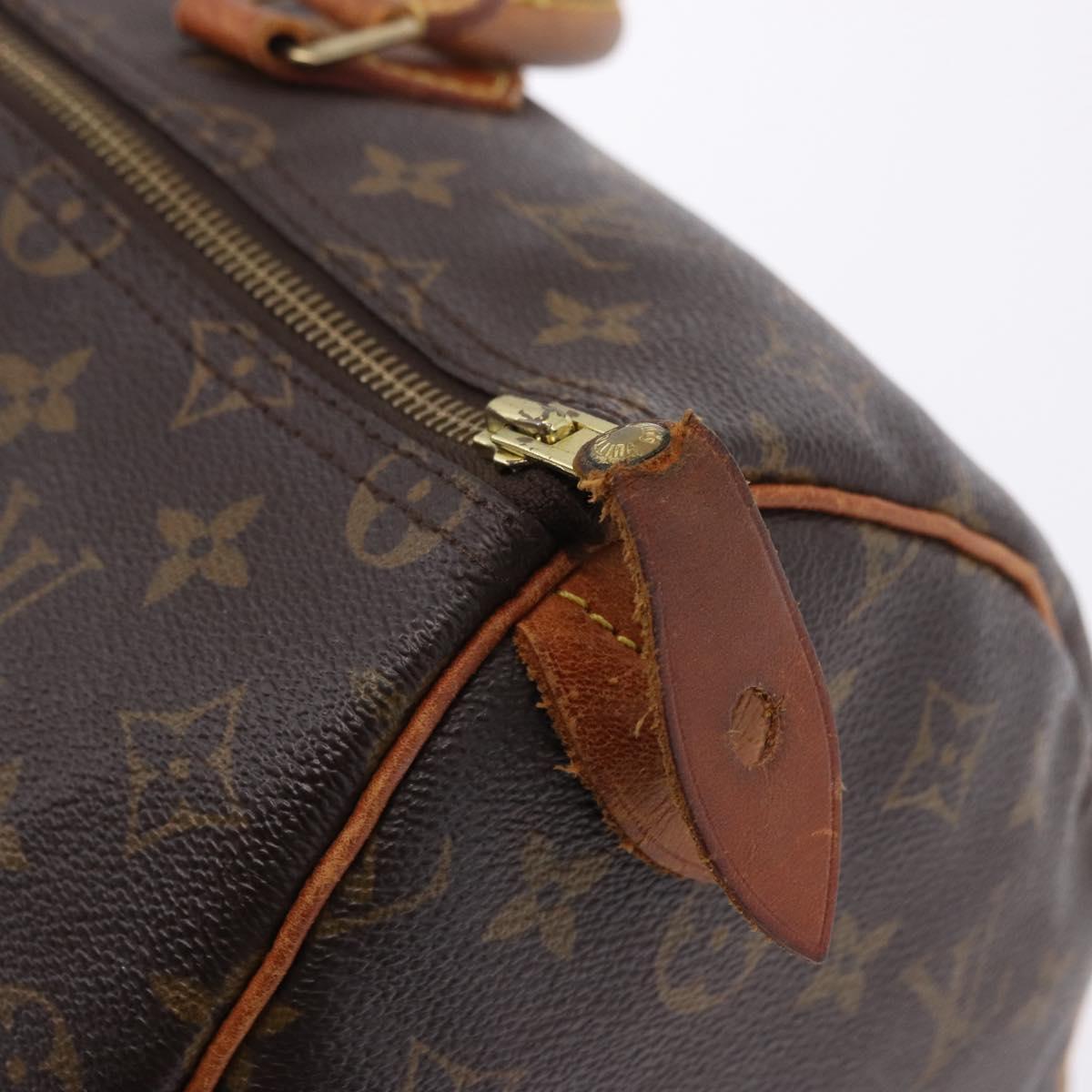 LOUIS VUITTON Monogram Speedy 35 Hand Bag M41524 LV Auth BA15156