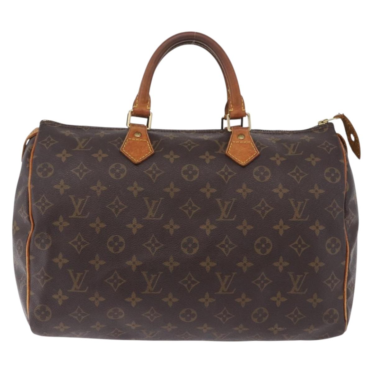 LOUIS VUITTON Monogram Speedy 35 Hand Bag M41524 LV Auth BA15156