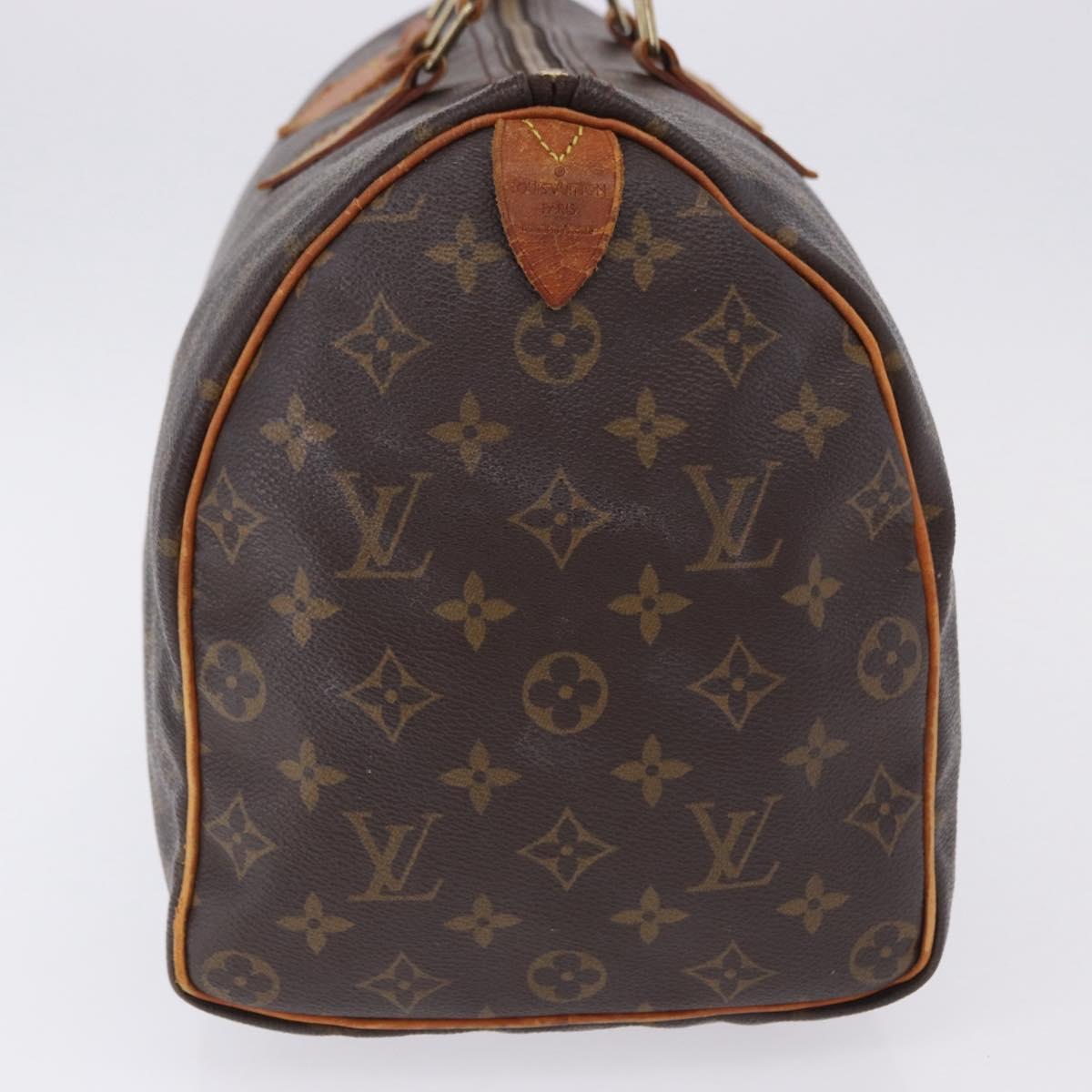 LOUIS VUITTON Monogram Speedy 35 Hand Bag M41524 LV Auth BA15156