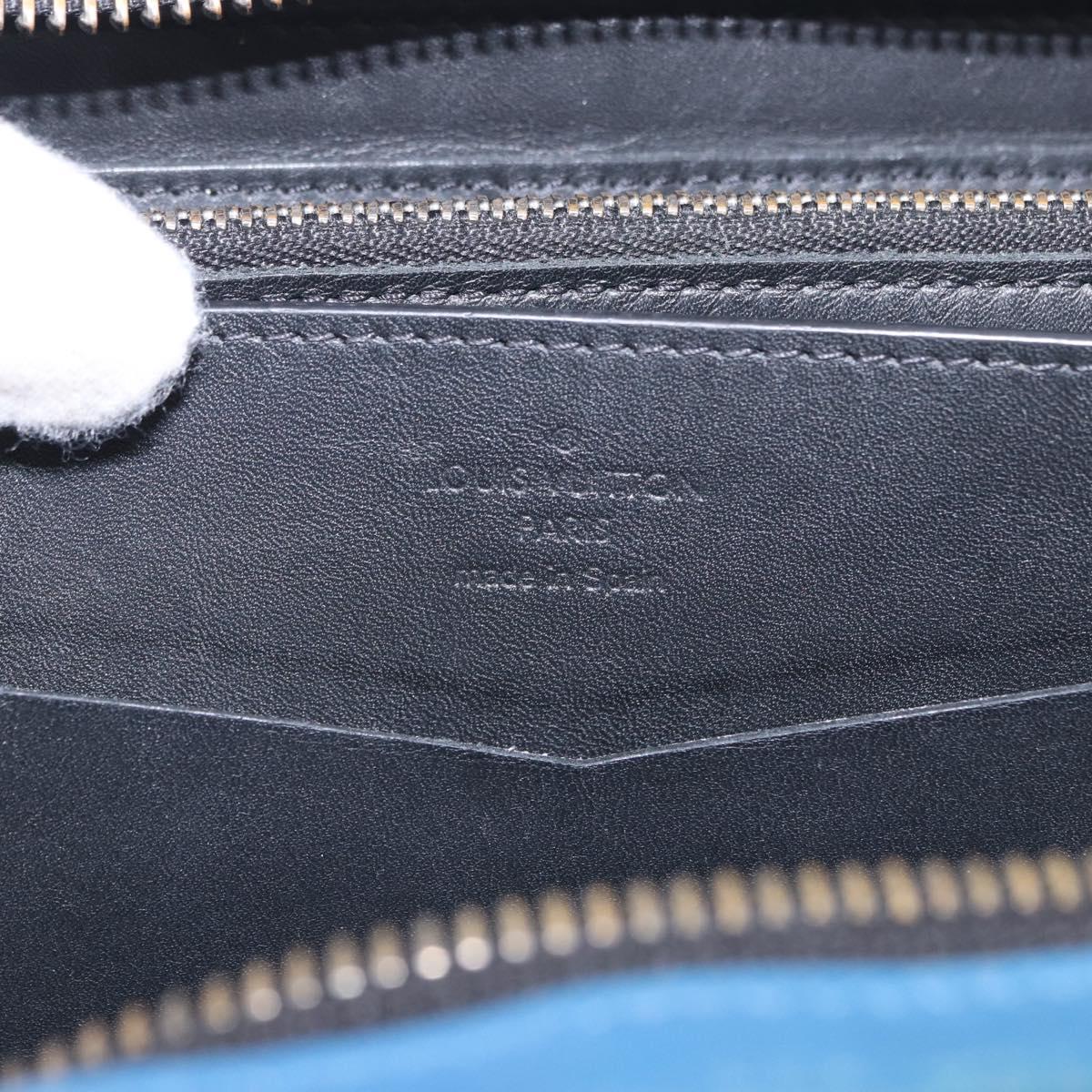 LOUIS VUITTON Damier Infini Zippy XL Travel Case Blue N60079 LV Auth BA15157