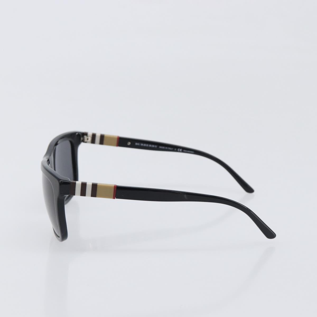 BURBERRY Nova Check Sunglasses plastic Black Auth BA15180