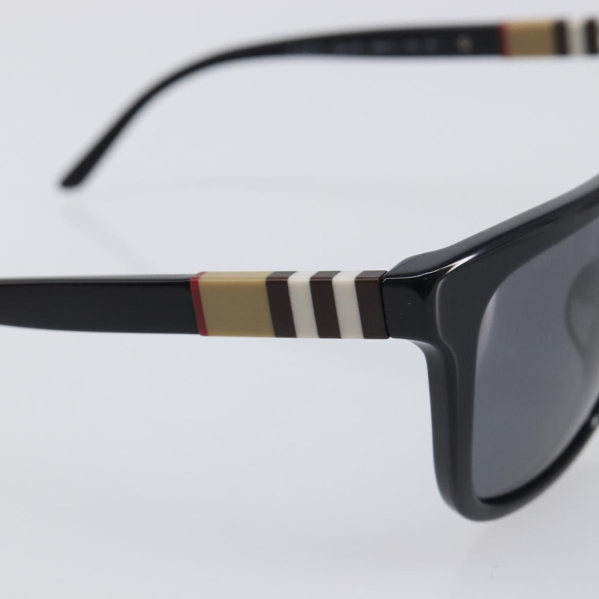 BURBERRY Nova Check Sunglasses plastic Black Auth BA15180