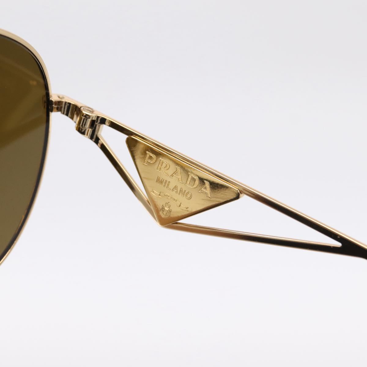 PRADA Sunglasses metal Brown Auth BA15182M