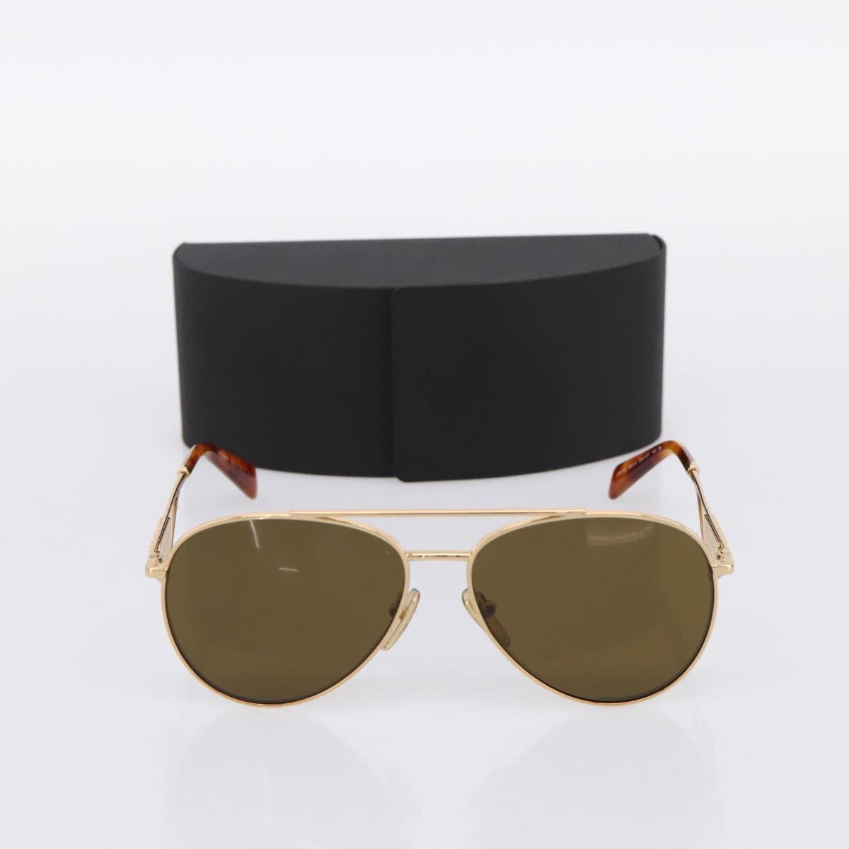 PRADA Sunglasses metal Brown Auth BA15182M