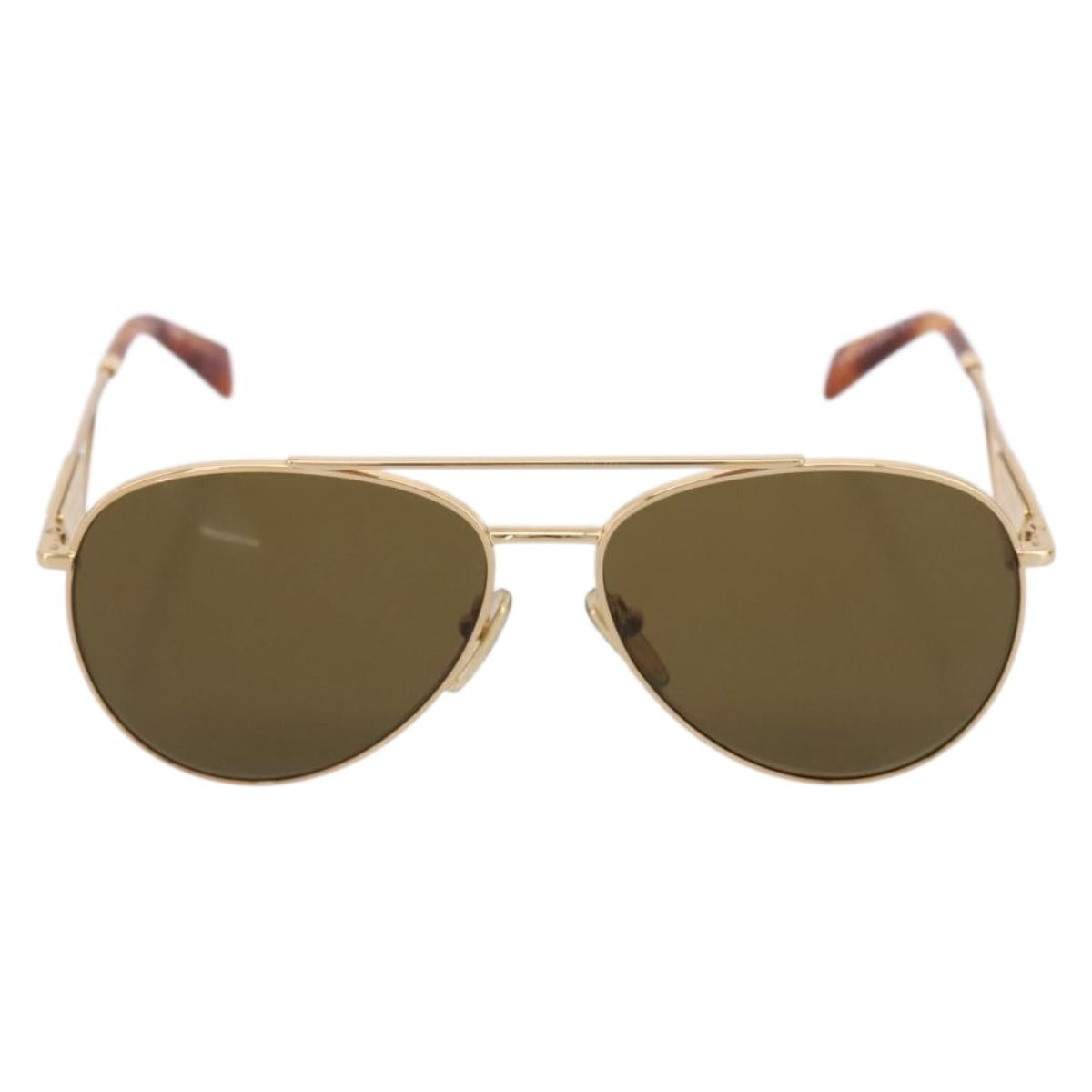 PRADA Sunglasses metal Brown Auth BA15182M