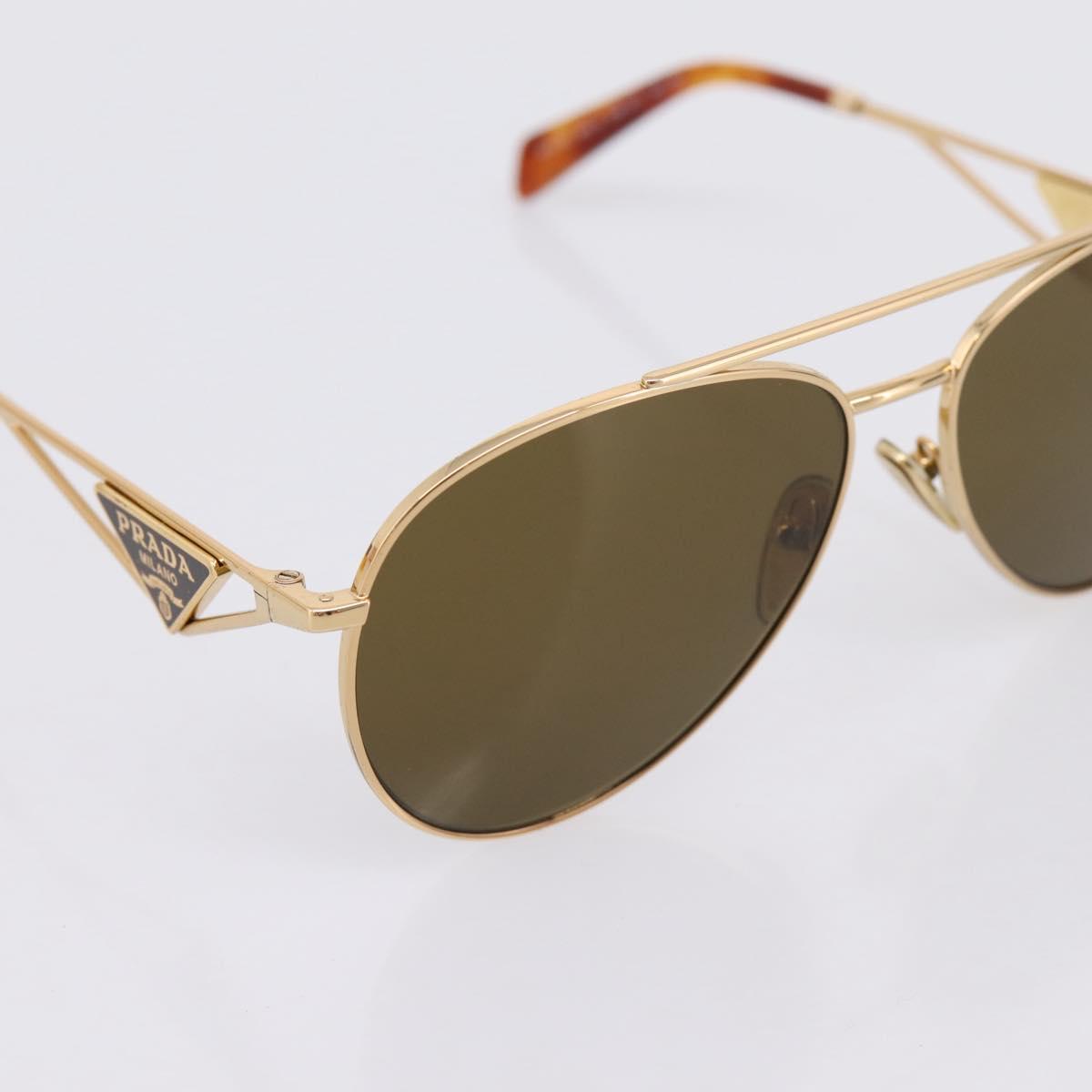 PRADA Sunglasses metal Brown Auth BA15182M