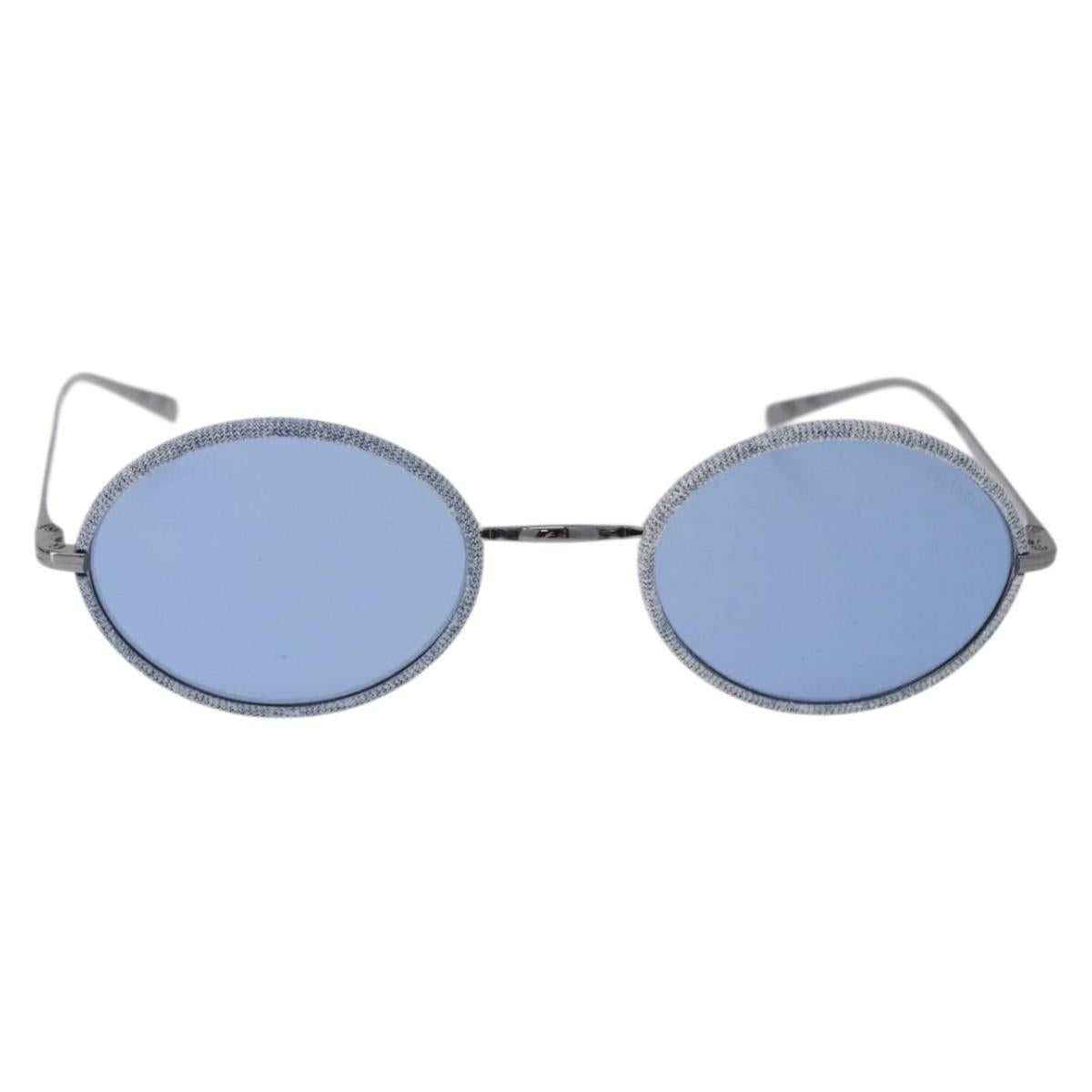 CHANEL Sunglasses Denim Blue CC Auth BA15187M