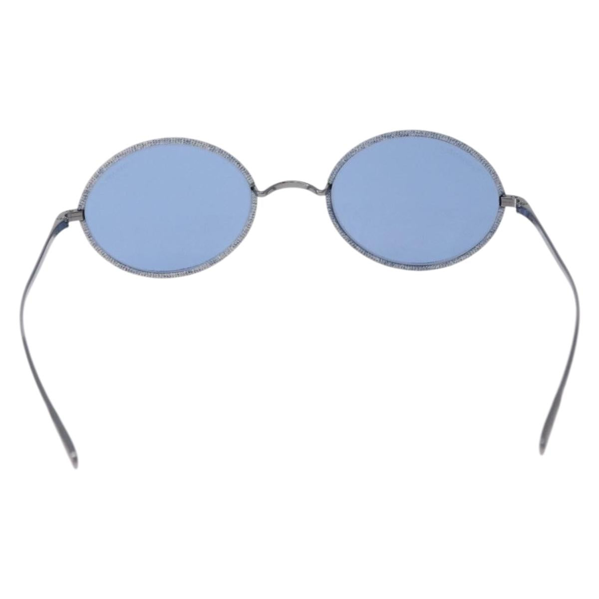 CHANEL Sunglasses Denim Blue CC Auth BA15187M