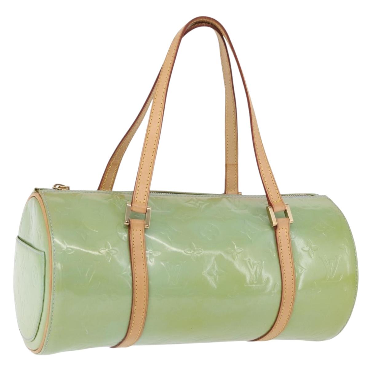 LOUIS VUITTON Monogram Vernis Bedford Hand Bag Baby Blue M91007 LV Auth BA15190A