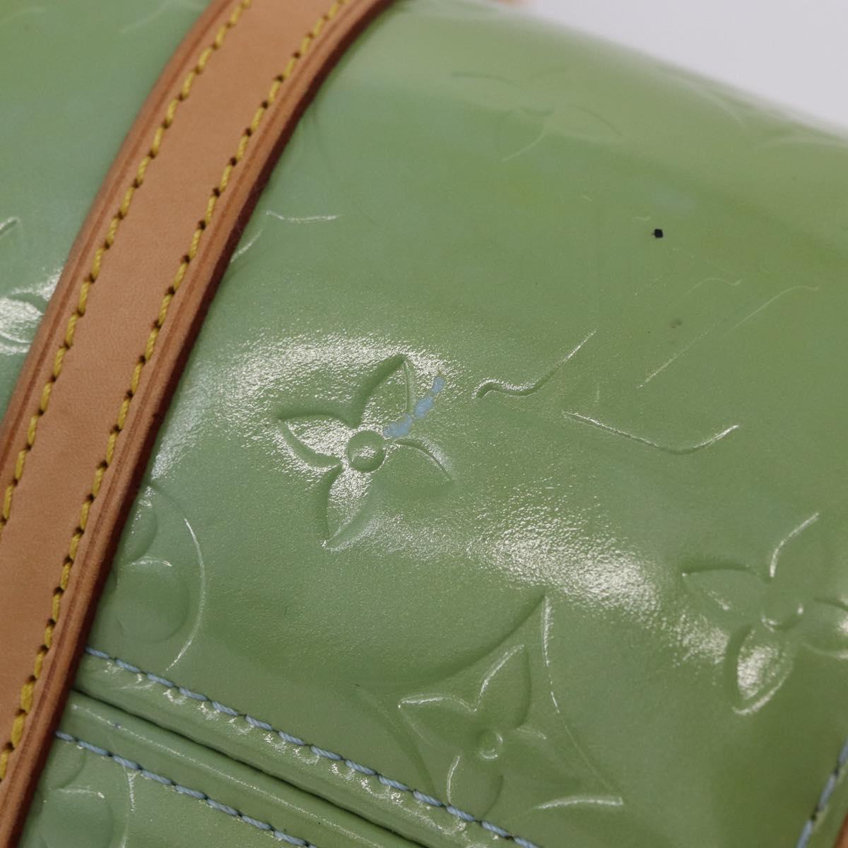 LOUIS VUITTON Monogram Vernis Bedford Hand Bag Baby Blue M91007 LV Auth BA15190A