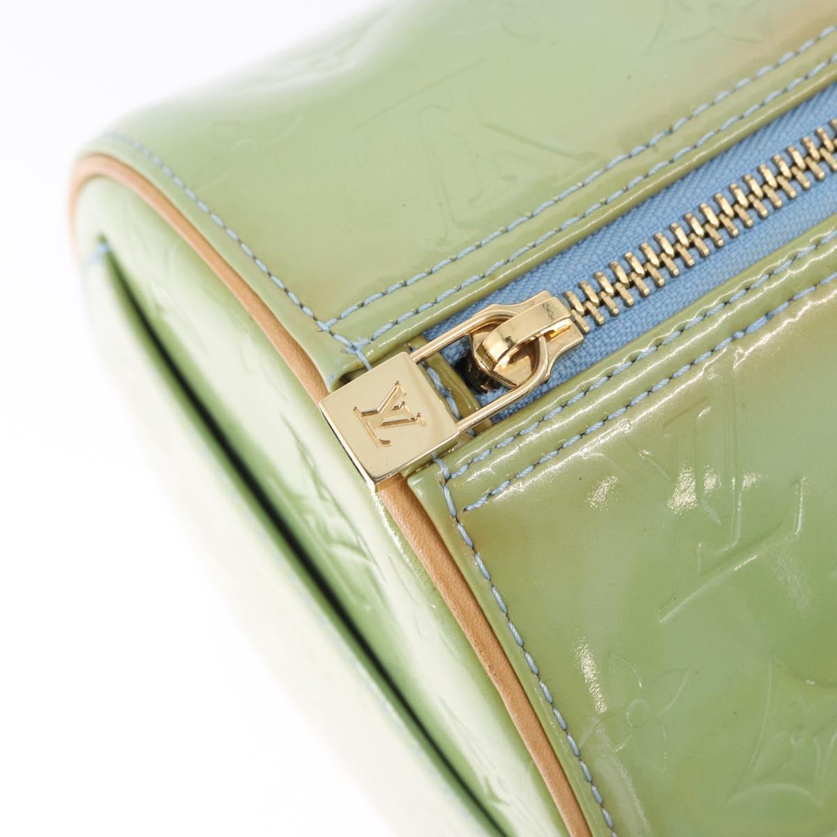 LOUIS VUITTON Monogram Vernis Bedford Hand Bag Baby Blue M91007 LV Auth BA15190A