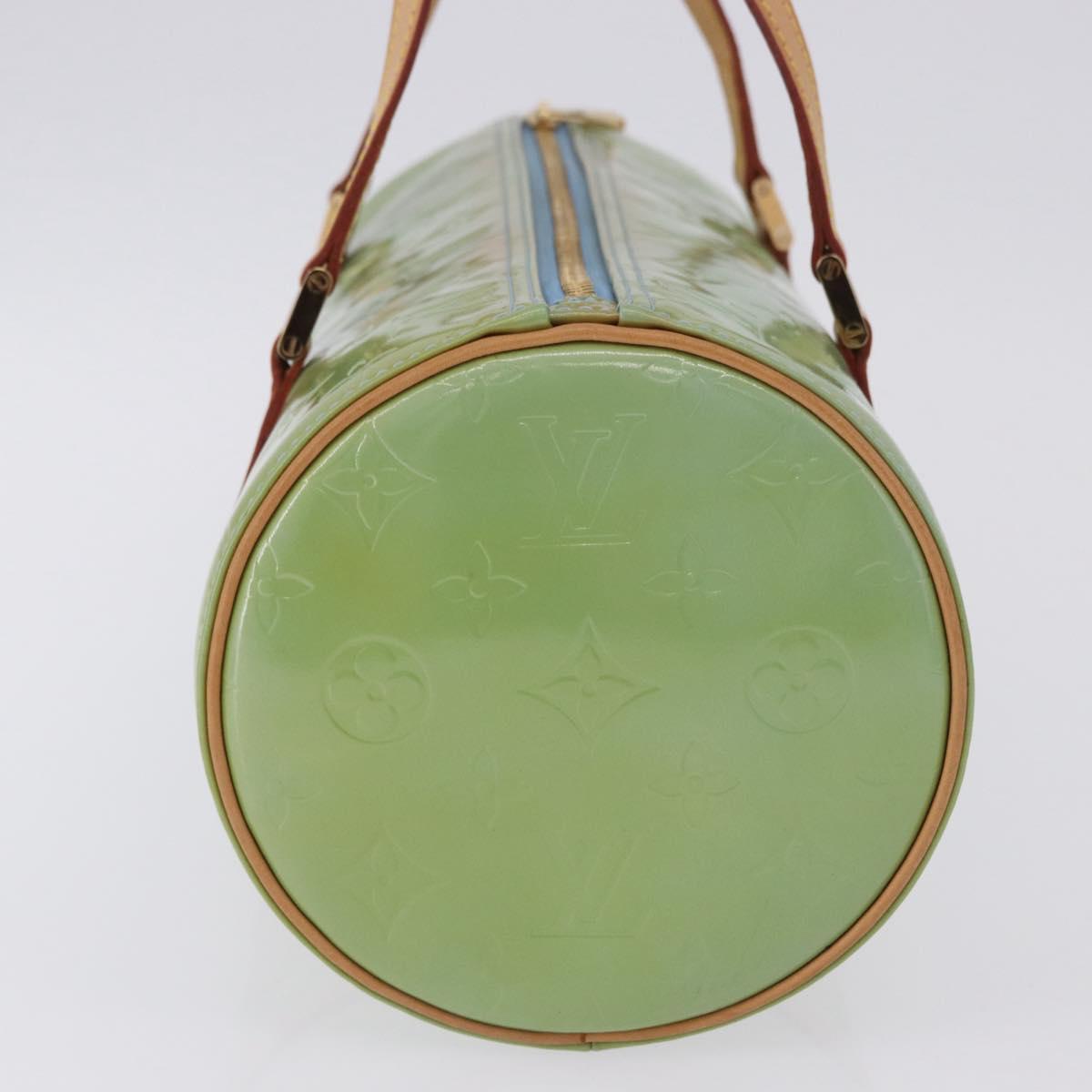 LOUIS VUITTON Monogram Vernis Bedford Hand Bag Baby Blue M91007 LV Auth BA15190A