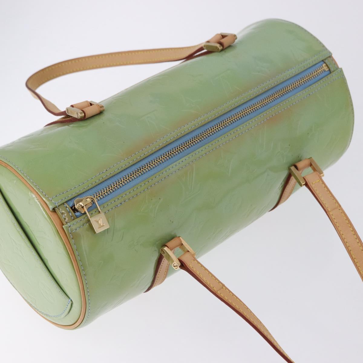 LOUIS VUITTON Monogram Vernis Bedford Hand Bag Baby Blue M91007 LV Auth BA15190A