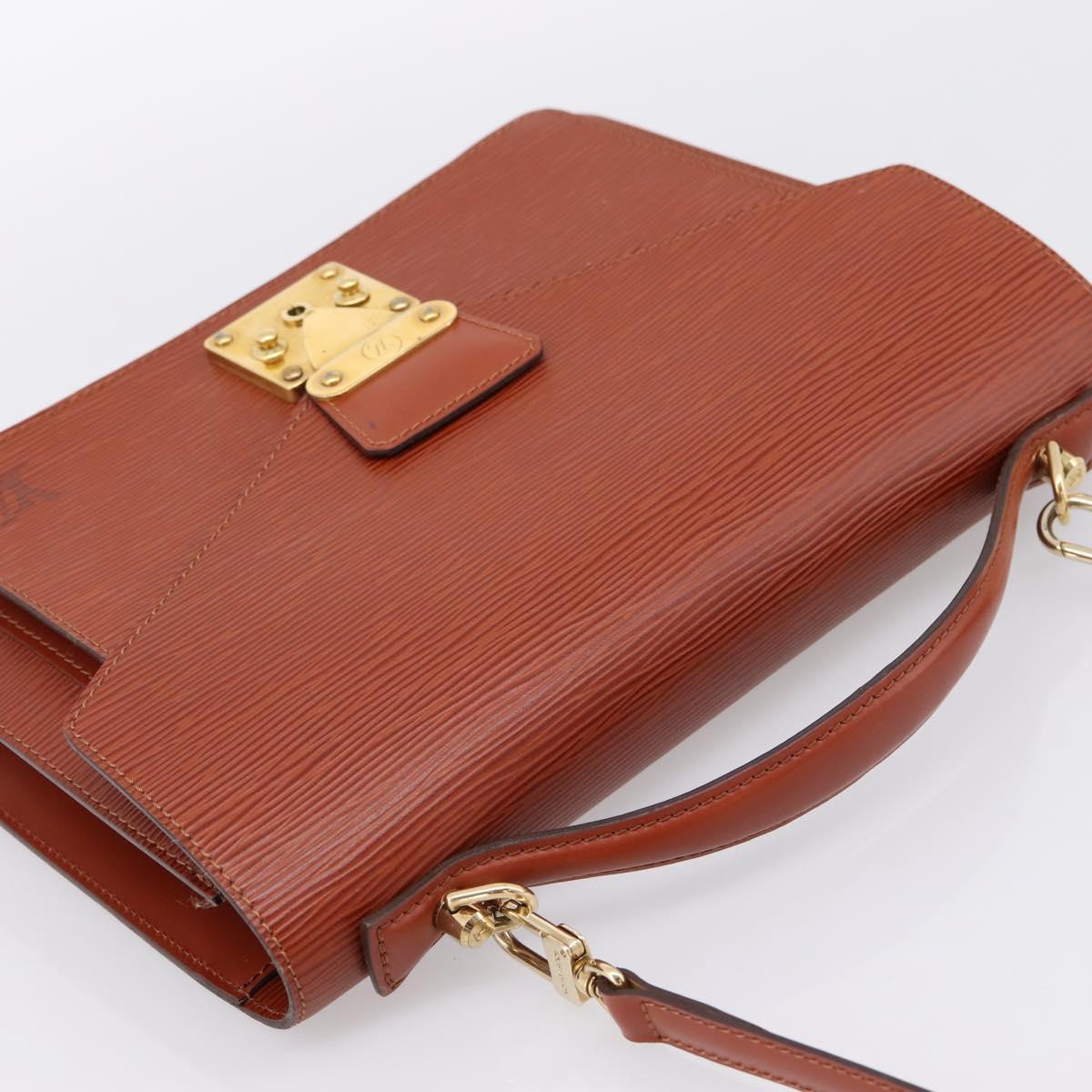 LOUIS VUITTON Epi Monceau 28 Hand Bag Brown M52123 LV Auth BA15191