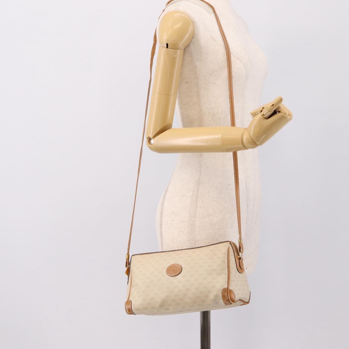 GUCCI Micro GG Supreme Shoulder Bag PVC Ivory Gold 007 32 0042 Auth BA15195