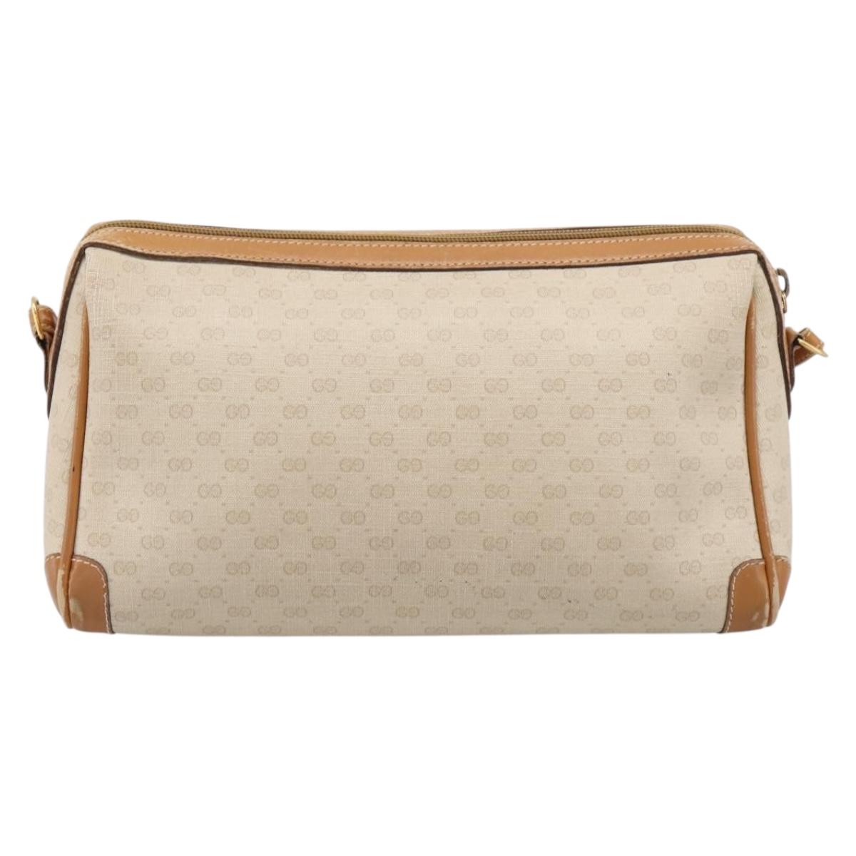 GUCCI Micro GG Supreme Shoulder Bag PVC Ivory Gold 007 32 0042 Auth BA15195