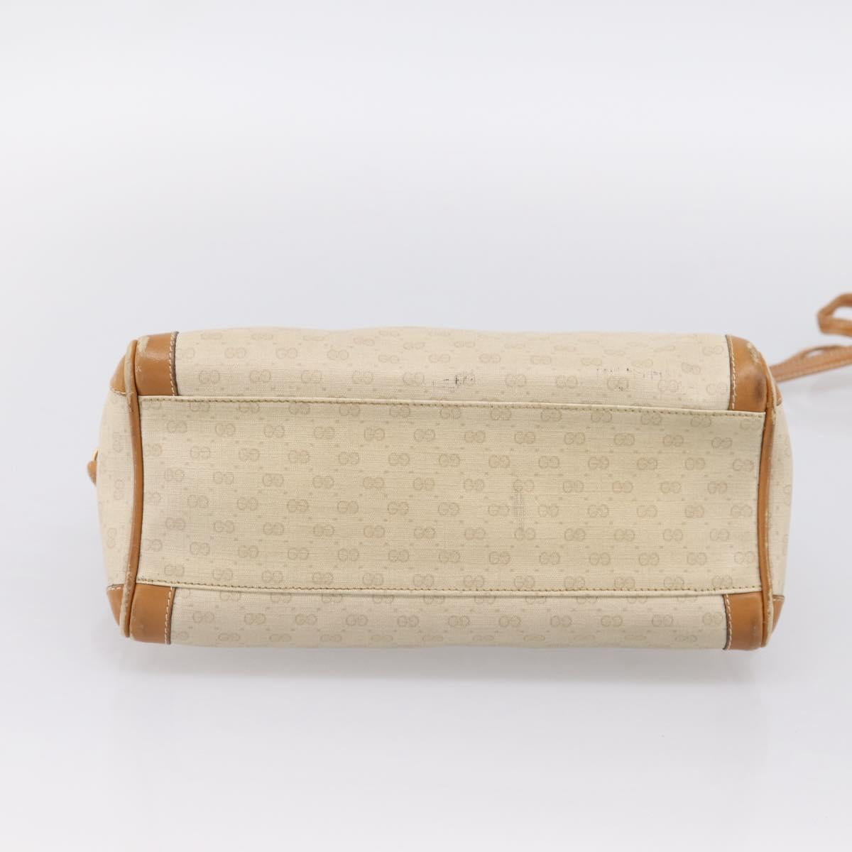 GUCCI Micro GG Supreme Shoulder Bag PVC Ivory Gold 007 32 0042 Auth BA15195