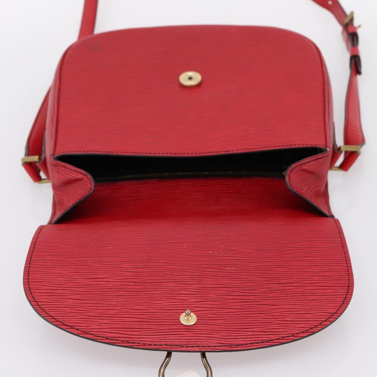 LOUIS VUITTON Epi Saint Cloud GM Shoulder Bag Red M52197 LV Auth BA15197