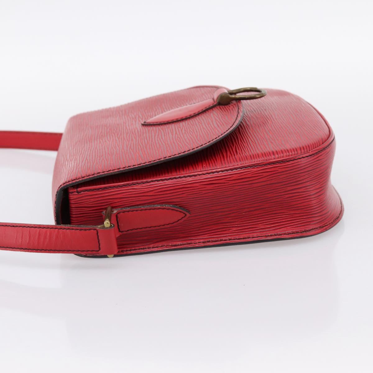 LOUIS VUITTON Epi Saint Cloud GM Shoulder Bag Red M52197 LV Auth BA15197