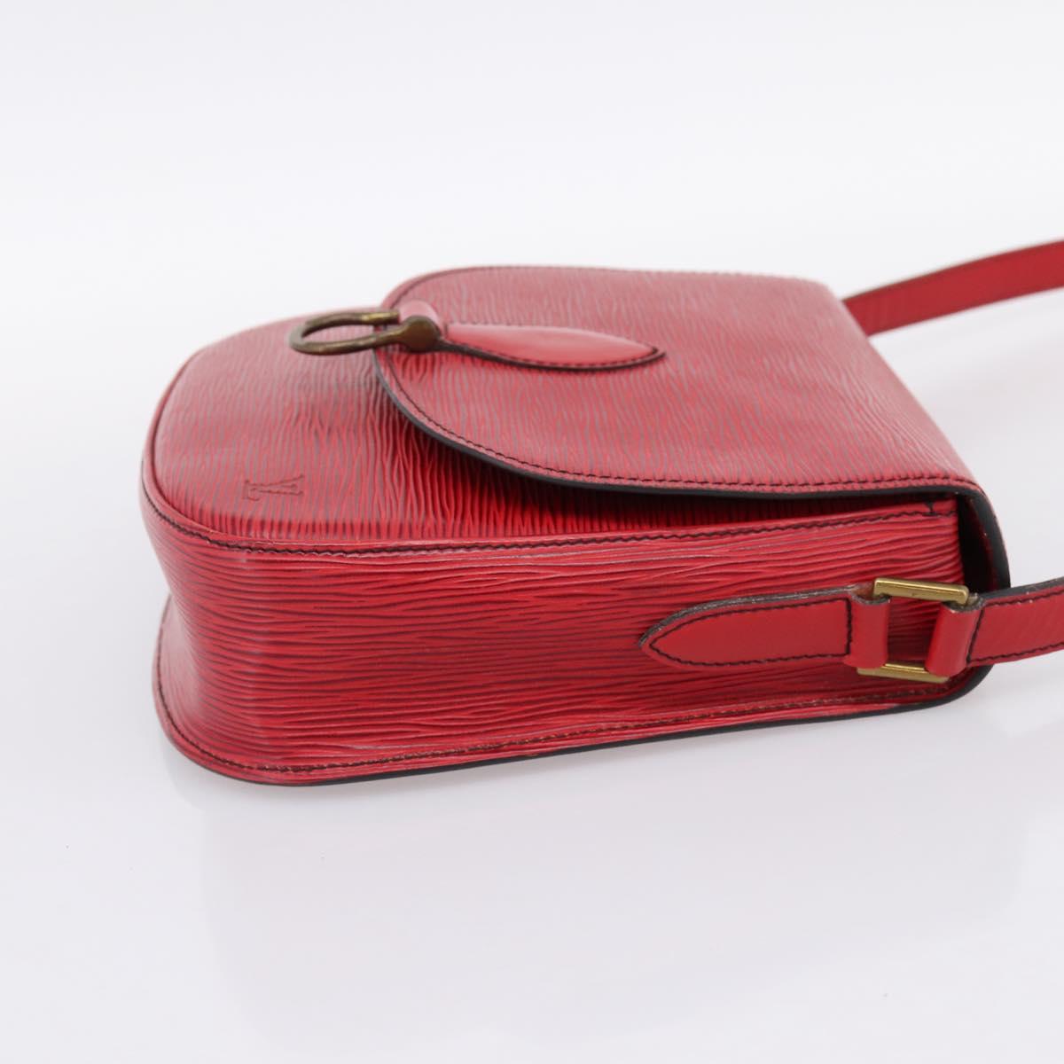 LOUIS VUITTON Epi Saint Cloud GM Shoulder Bag Red M52197 LV Auth BA15197
