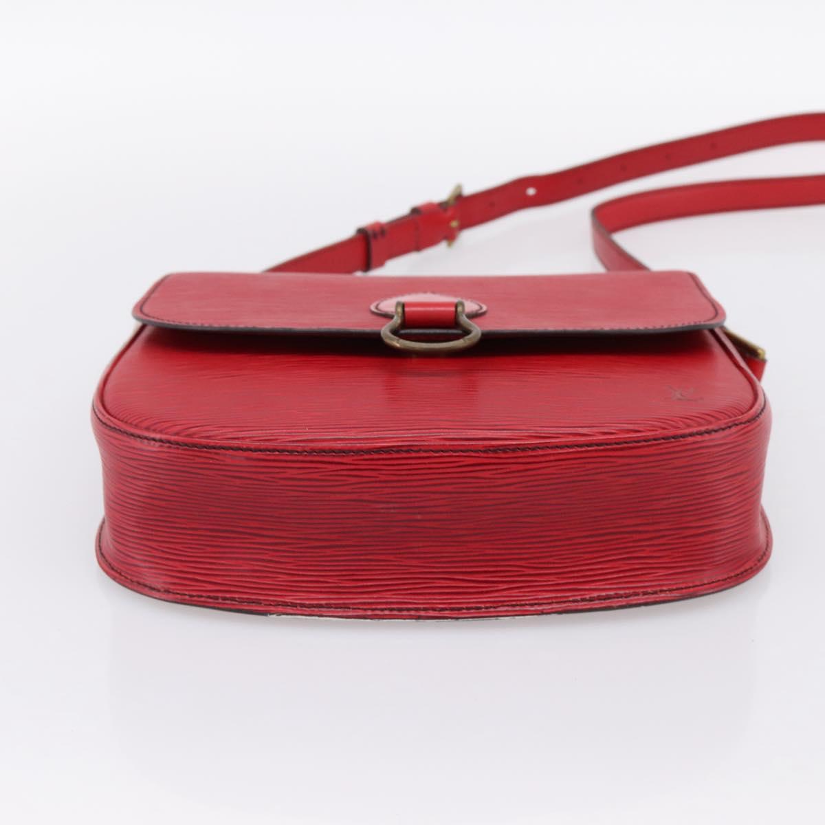 LOUIS VUITTON Epi Saint Cloud GM Shoulder Bag Red M52197 LV Auth BA15197