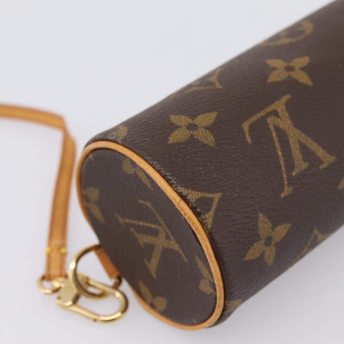 LOUIS VUITTON Monogram Papillon Pouch LV Auth BA15213