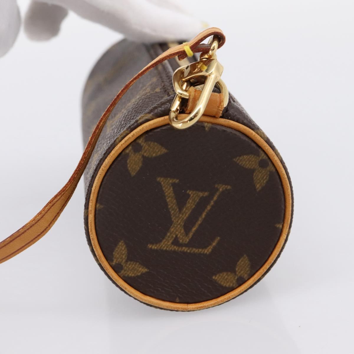 LOUIS VUITTON Monogram Papillon Pouch LV Auth BA15213
