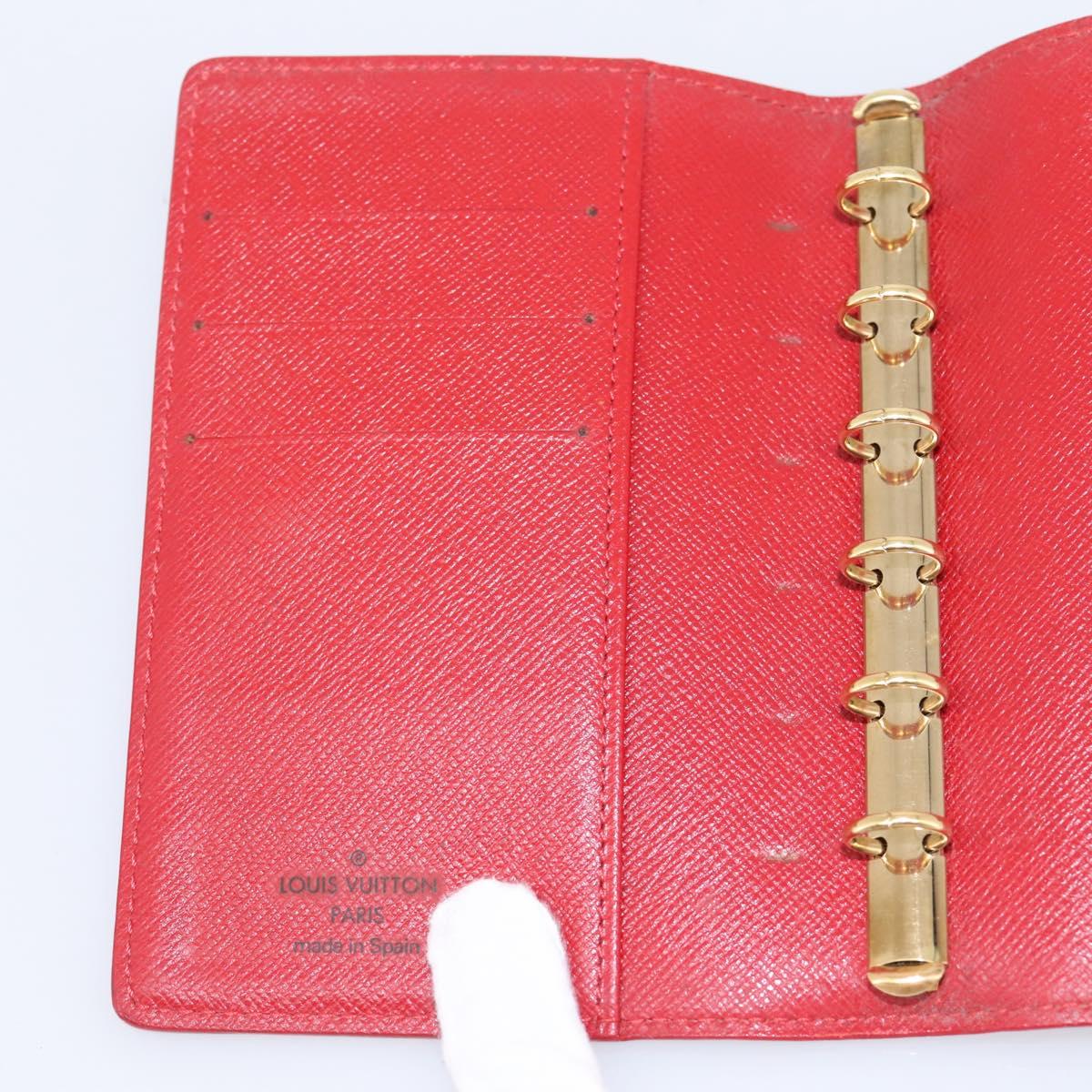 LOUIS VUITTON Epi Agenda PM Day Planner Cover Red R20057 LV Auth BA15220