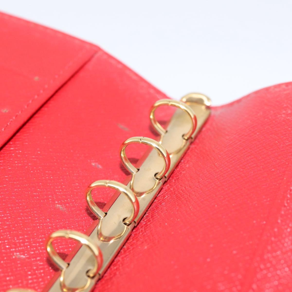 LOUIS VUITTON Epi Agenda PM Day Planner Cover Red R20057 LV Auth BA15220