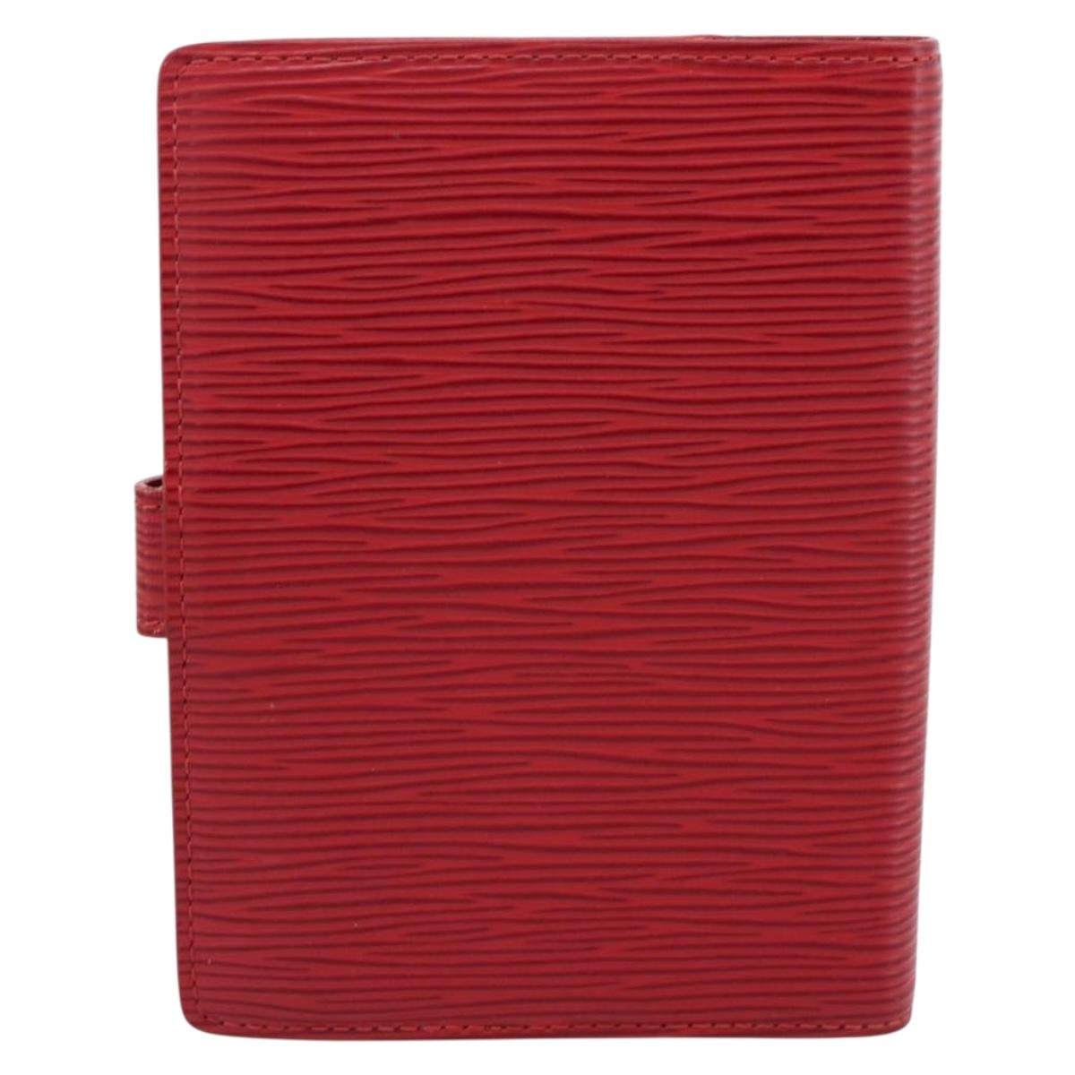 LOUIS VUITTON Epi Agenda PM Day Planner Cover Red R20057 LV Auth BA15220
