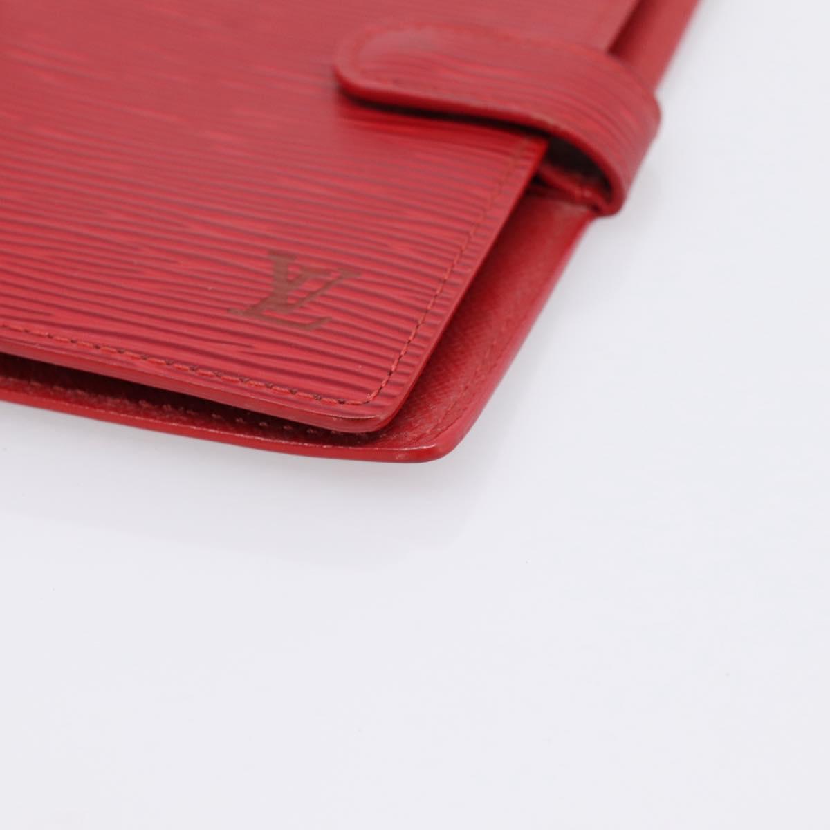 LOUIS VUITTON Epi Agenda PM Day Planner Cover Red R20057 LV Auth BA15220