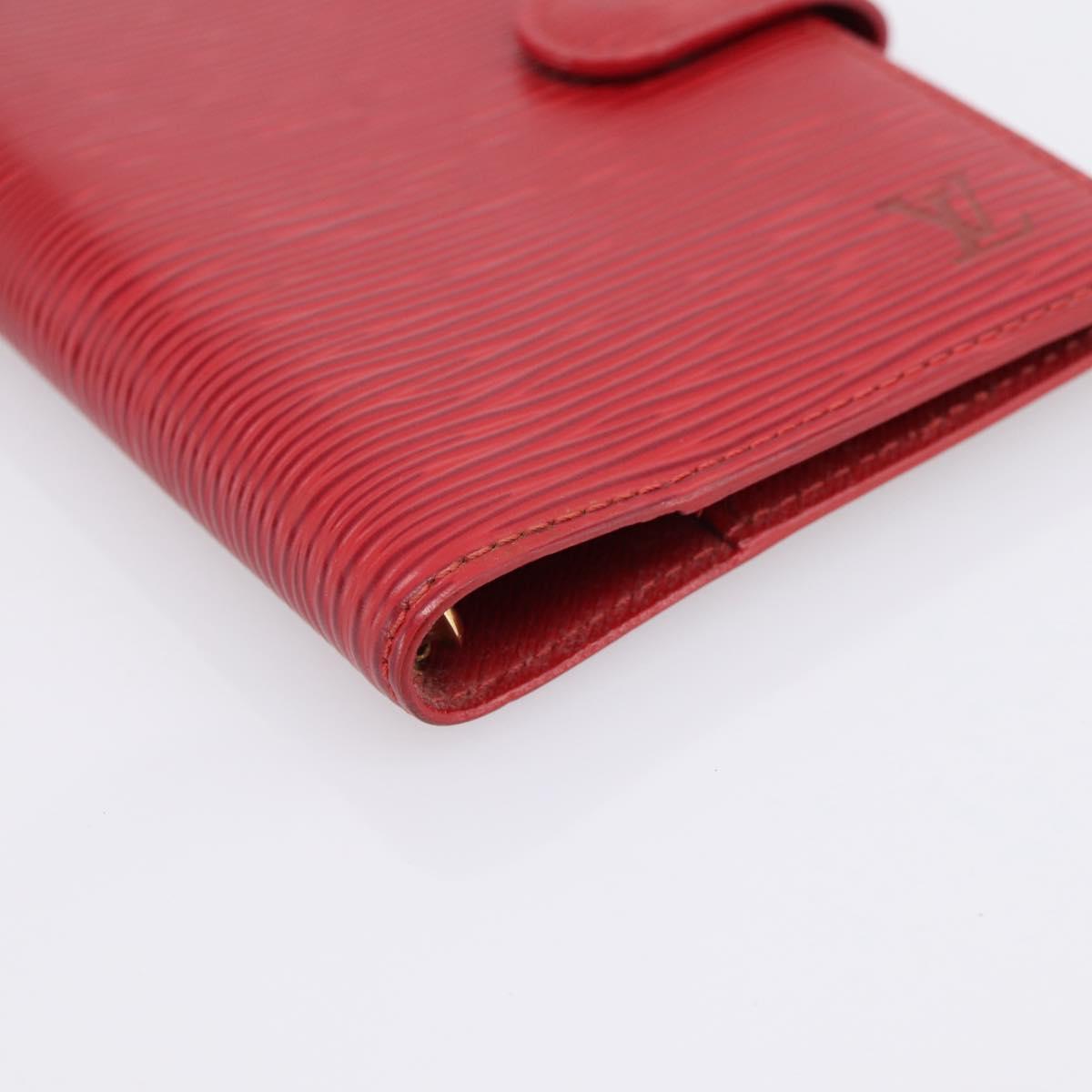 LOUIS VUITTON Epi Agenda PM Day Planner Cover Red R20057 LV Auth BA15220