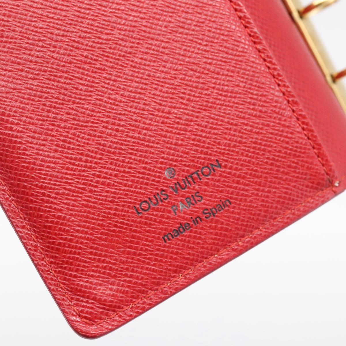 LOUIS VUITTON Epi Agenda PM Day Planner Cover Red R20057 LV Auth BA15221