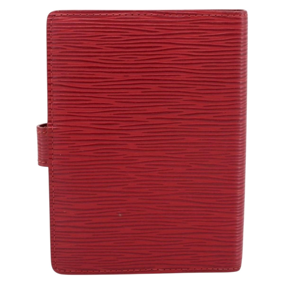 LOUIS VUITTON Epi Agenda PM Day Planner Cover Red R20057 LV Auth BA15221