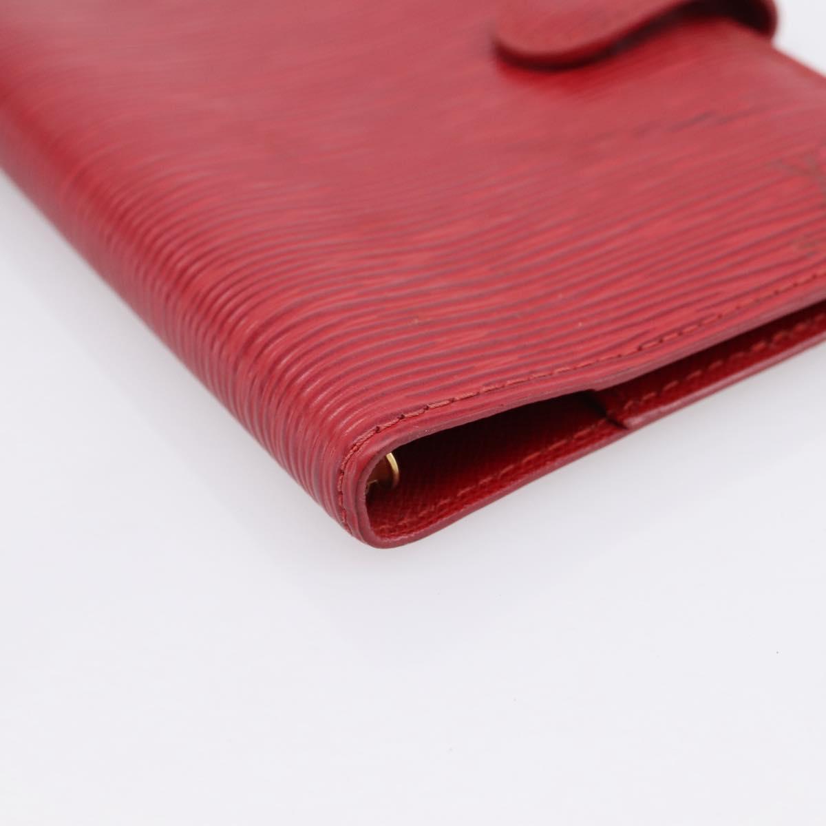 LOUIS VUITTON Epi Agenda PM Day Planner Cover Red R20057 LV Auth BA15221
