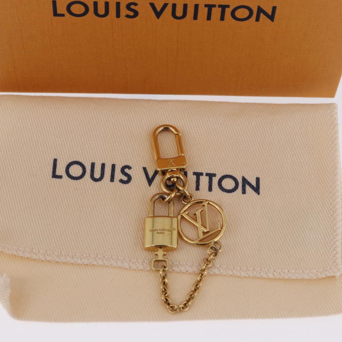 LOUIS VUITTON Micro Charm LV Padlock Charm metal Gold M01555 LV Auth BA15232V