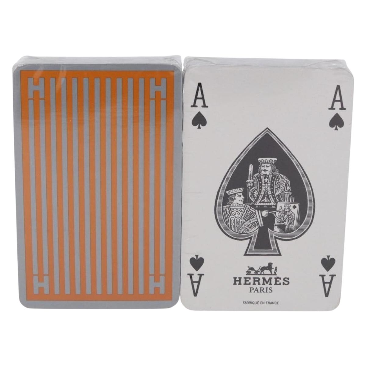 HERMES Playing Cards paper Silver Auth BA15237V